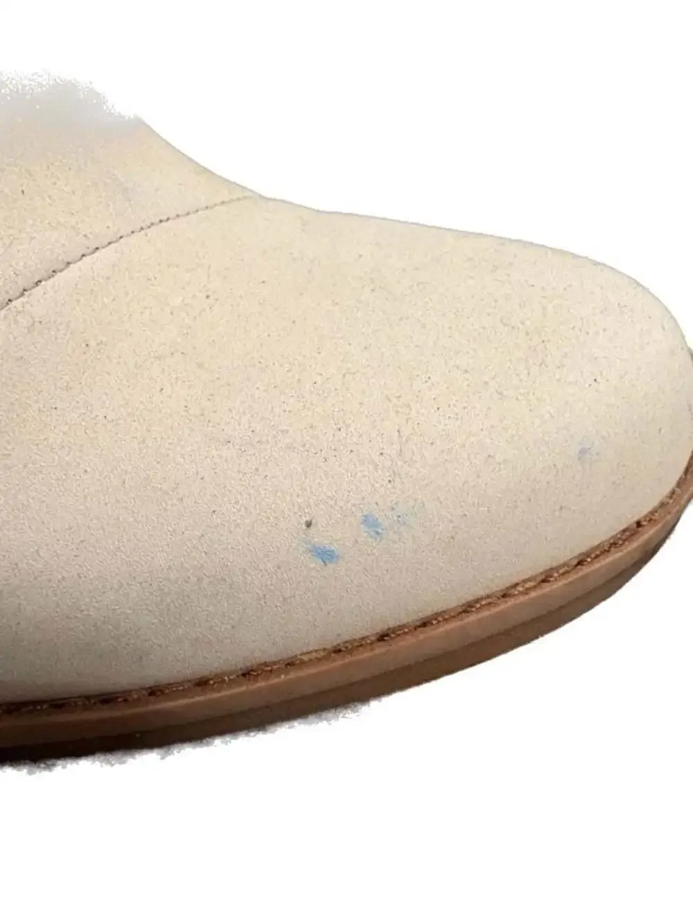 TOMS Marta Women's Wedge Ankle Booties in Beige Leather Size 8